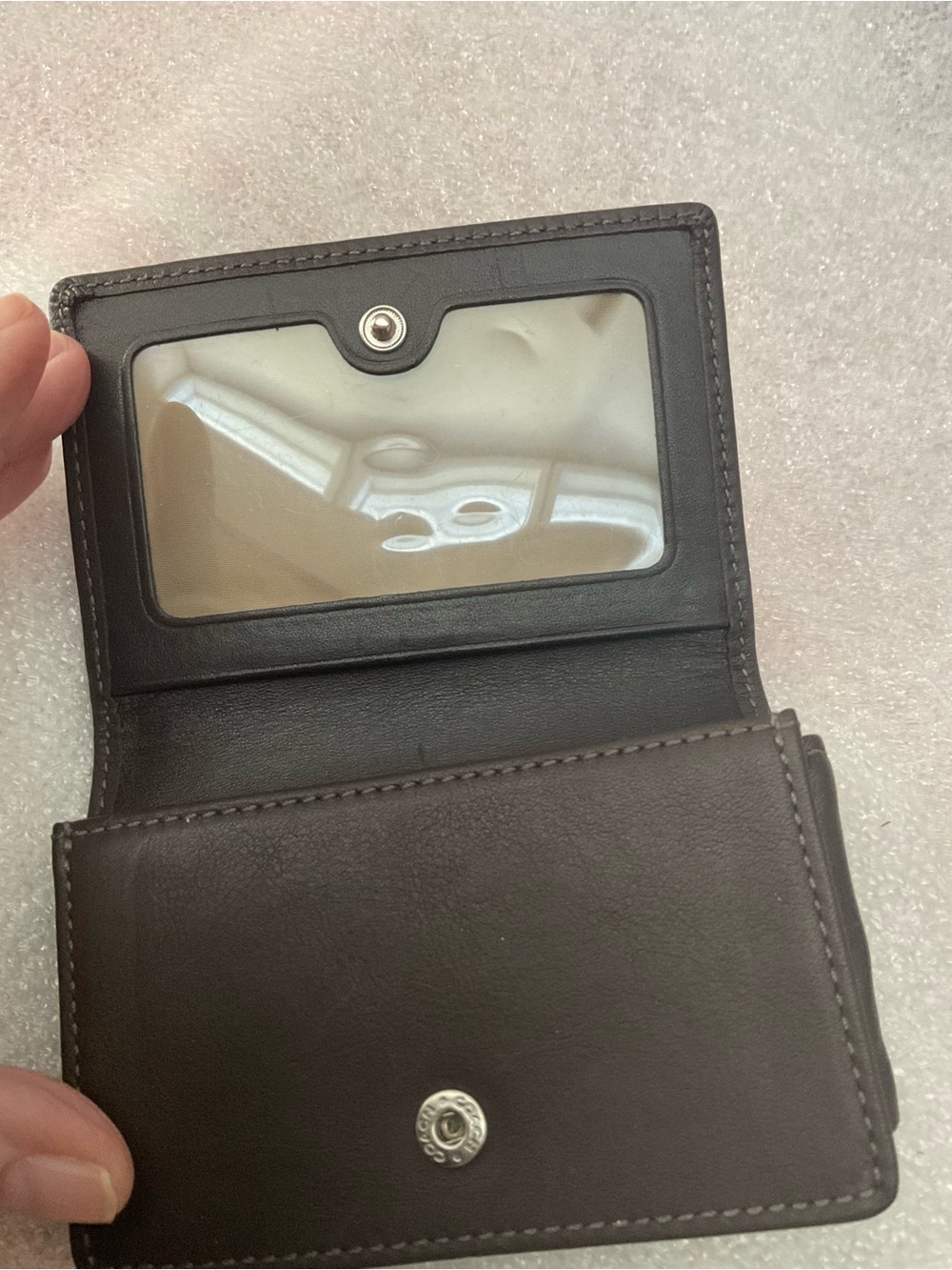 Vintage Coach brown leather card cas with Contrast Stitching Leatherware - Picture 5 of 6